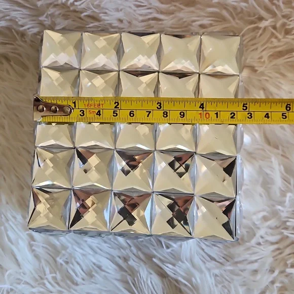 GEMSTONE BLING HOME DECOR SET PICTURE FRAME TRINKET BOXES - Picture 12 of 15